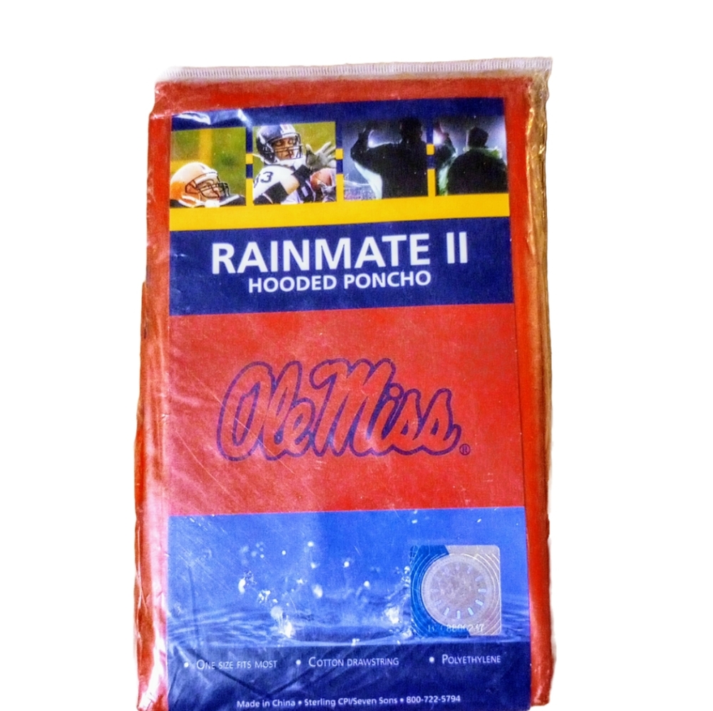 Ole Miss Hooded Rain Poncho